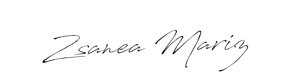 Zsanea Mariz stylish signature style. Best Handwritten Sign (Antro_Vectra) for my name. Handwritten Signature Collection Ideas for my name Zsanea Mariz. Zsanea Mariz signature style 6 images and pictures png