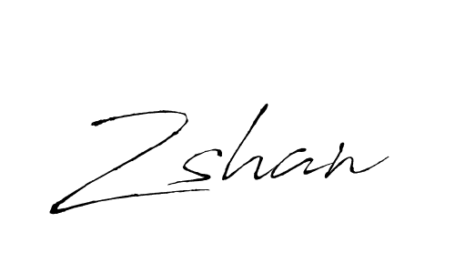 Make a beautiful signature design for name Zshan. With this signature (Antro_Vectra) style, you can create a handwritten signature for free. Zshan signature style 6 images and pictures png