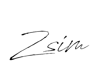 Antro_Vectra is a professional signature style that is perfect for those who want to add a touch of class to their signature. It is also a great choice for those who want to make their signature more unique. Get Zsim name to fancy signature for free. Zsim signature style 6 images and pictures png