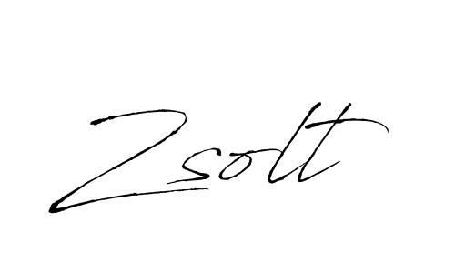 Create a beautiful signature design for name Zsolt. With this signature (Antro_Vectra) fonts, you can make a handwritten signature for free. Zsolt signature style 6 images and pictures png