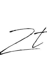 How to make Zt name signature. Use Antro_Vectra style for creating short signs online. This is the latest handwritten sign. Zt signature style 6 images and pictures png