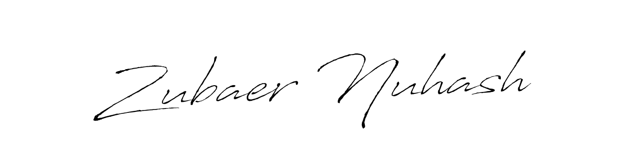 Zubaer Nuhash stylish signature style. Best Handwritten Sign (Antro_Vectra) for my name. Handwritten Signature Collection Ideas for my name Zubaer Nuhash. Zubaer Nuhash signature style 6 images and pictures png