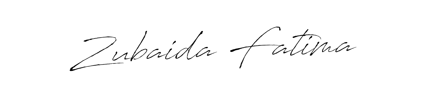 Design your own signature with our free online signature maker. With this signature software, you can create a handwritten (Antro_Vectra) signature for name Zubaida Fatima. Zubaida Fatima signature style 6 images and pictures png