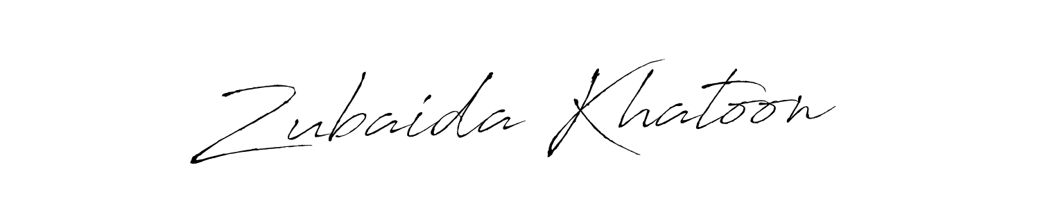 Create a beautiful signature design for name Zubaida Khatoon. With this signature (Antro_Vectra) fonts, you can make a handwritten signature for free. Zubaida Khatoon signature style 6 images and pictures png