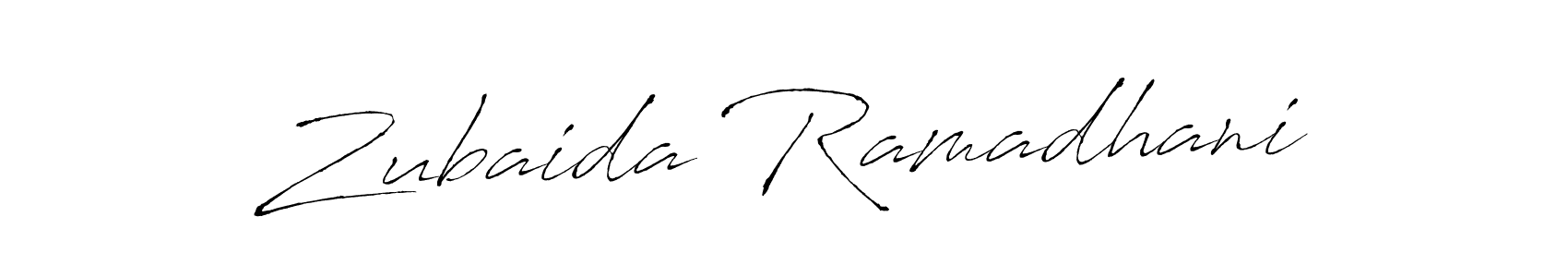 Zubaida Ramadhani stylish signature style. Best Handwritten Sign (Antro_Vectra) for my name. Handwritten Signature Collection Ideas for my name Zubaida Ramadhani. Zubaida Ramadhani signature style 6 images and pictures png