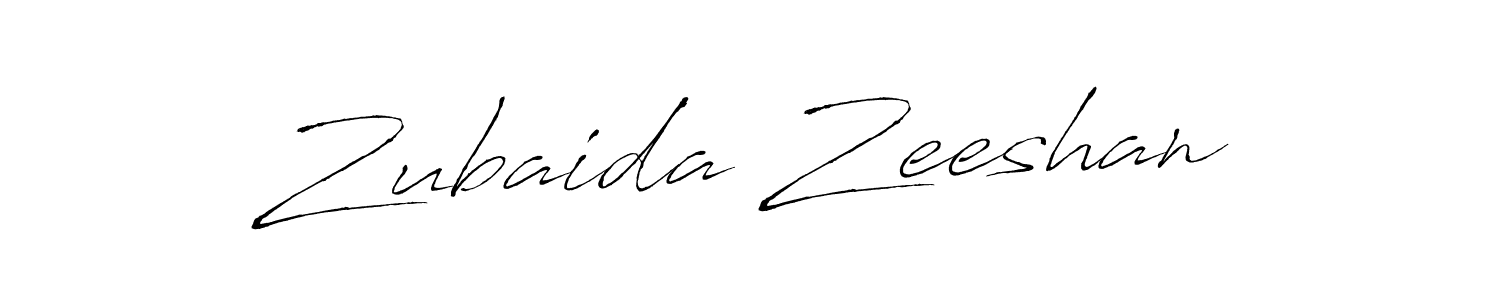 How to make Zubaida Zeeshan signature? Antro_Vectra is a professional autograph style. Create handwritten signature for Zubaida Zeeshan name. Zubaida Zeeshan signature style 6 images and pictures png