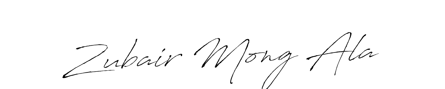 Use a signature maker to create a handwritten signature online. With this signature software, you can design (Antro_Vectra) your own signature for name Zubair Mong Ala. Zubair Mong Ala signature style 6 images and pictures png