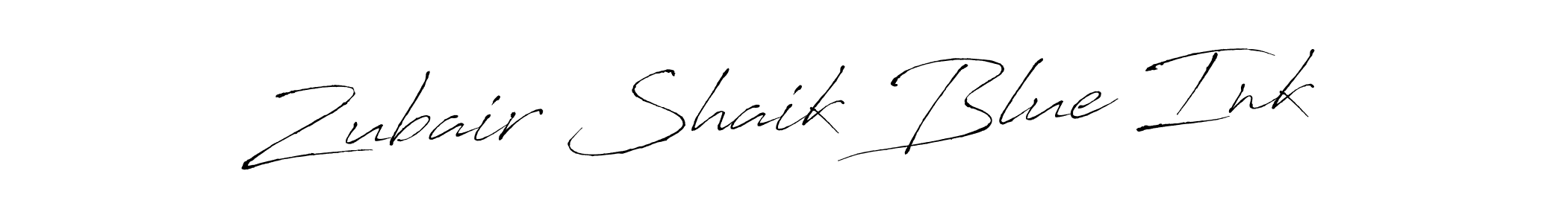 How to make Zubair Shaik Blue Ink signature? Antro_Vectra is a professional autograph style. Create handwritten signature for Zubair Shaik Blue Ink name. Zubair Shaik Blue Ink signature style 6 images and pictures png