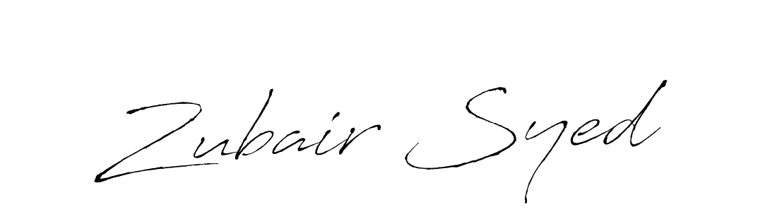 How to make Zubair Syed signature? Antro_Vectra is a professional autograph style. Create handwritten signature for Zubair Syed name. Zubair Syed signature style 6 images and pictures png