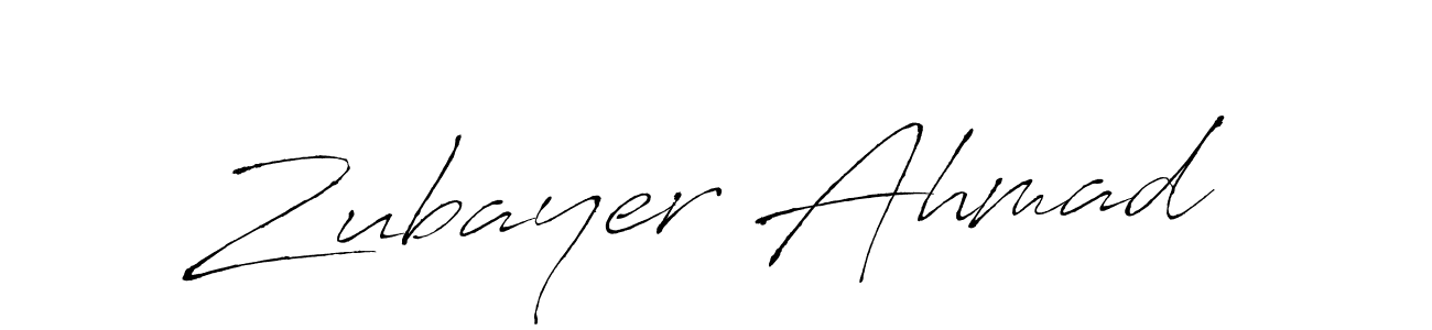 Zubayer Ahmad stylish signature style. Best Handwritten Sign (Antro_Vectra) for my name. Handwritten Signature Collection Ideas for my name Zubayer Ahmad. Zubayer Ahmad signature style 6 images and pictures png