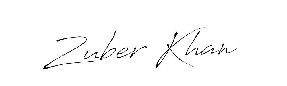 Create a beautiful signature design for name Zuber Khan. With this signature (Antro_Vectra) fonts, you can make a handwritten signature for free. Zuber Khan signature style 6 images and pictures png