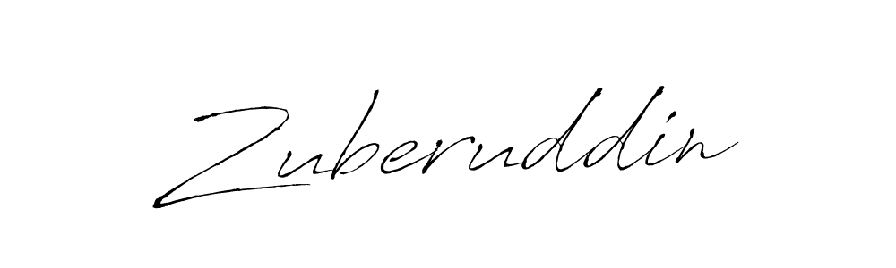 Make a beautiful signature design for name Zuberuddin. With this signature (Antro_Vectra) style, you can create a handwritten signature for free. Zuberuddin signature style 6 images and pictures png