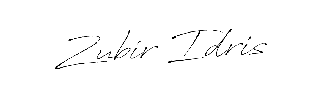 Create a beautiful signature design for name Zubir Idris. With this signature (Antro_Vectra) fonts, you can make a handwritten signature for free. Zubir Idris signature style 6 images and pictures png