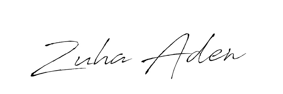 The best way (Antro_Vectra) to make a short signature is to pick only two or three words in your name. The name Zuha Aden include a total of six letters. For converting this name. Zuha Aden signature style 6 images and pictures png