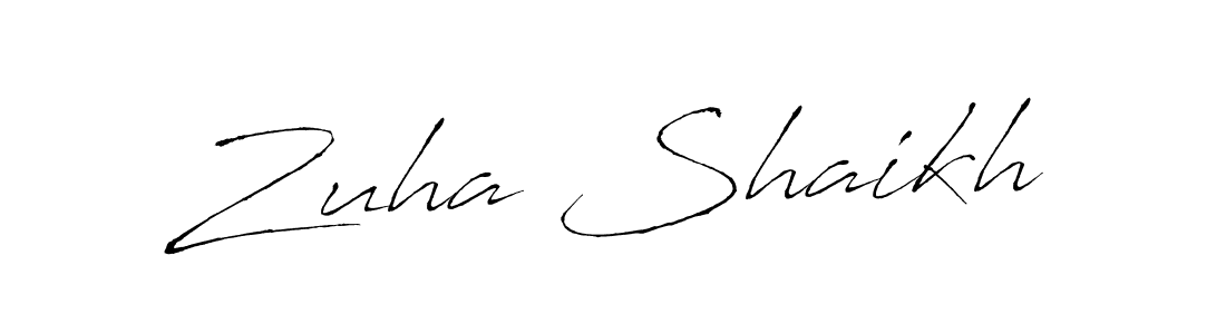 Antro_Vectra is a professional signature style that is perfect for those who want to add a touch of class to their signature. It is also a great choice for those who want to make their signature more unique. Get Zuha Shaikh name to fancy signature for free. Zuha Shaikh signature style 6 images and pictures png