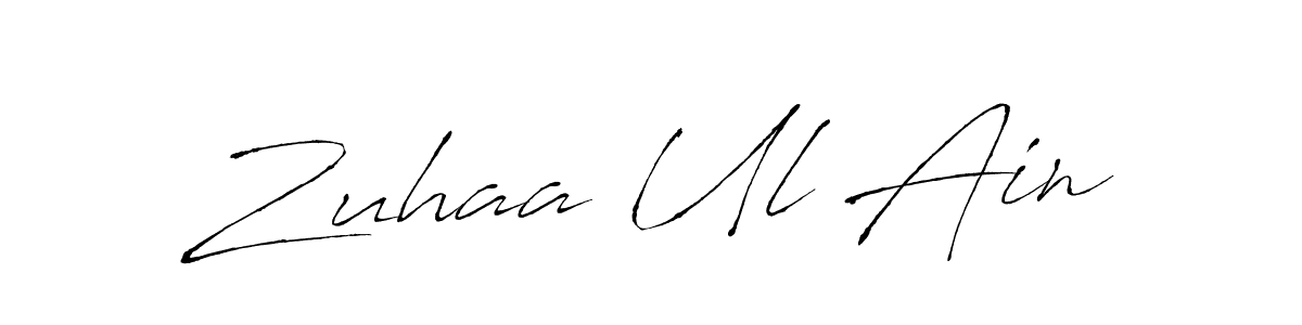 Zuhaa Ul Ain stylish signature style. Best Handwritten Sign (Antro_Vectra) for my name. Handwritten Signature Collection Ideas for my name Zuhaa Ul Ain. Zuhaa Ul Ain signature style 6 images and pictures png