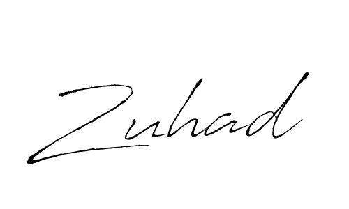 How to make Zuhad name signature. Use Antro_Vectra style for creating short signs online. This is the latest handwritten sign. Zuhad signature style 6 images and pictures png