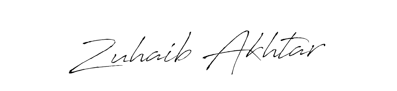 Create a beautiful signature design for name Zuhaib Akhtar. With this signature (Antro_Vectra) fonts, you can make a handwritten signature for free. Zuhaib Akhtar signature style 6 images and pictures png