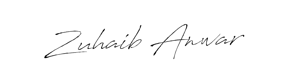 Make a beautiful signature design for name Zuhaib Anwar. With this signature (Antro_Vectra) style, you can create a handwritten signature for free. Zuhaib Anwar signature style 6 images and pictures png