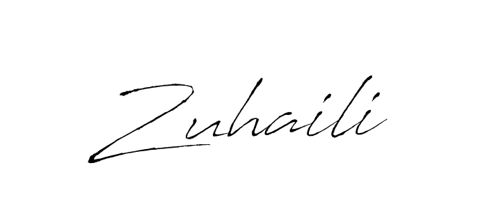 You should practise on your own different ways (Antro_Vectra) to write your name (Zuhaili) in signature. don't let someone else do it for you. Zuhaili signature style 6 images and pictures png