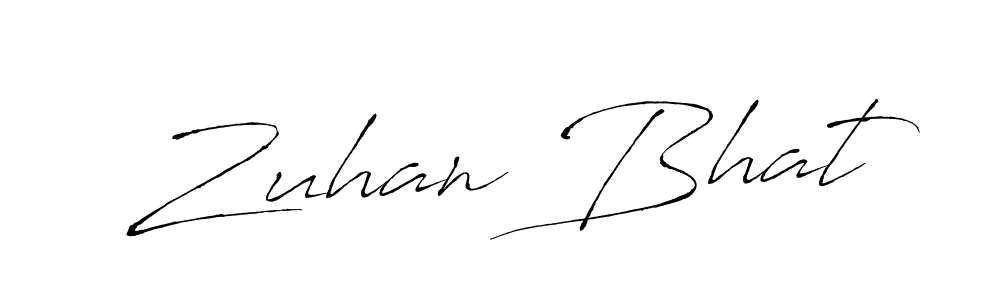 The best way (Antro_Vectra) to make a short signature is to pick only two or three words in your name. The name Zuhan Bhat include a total of six letters. For converting this name. Zuhan Bhat signature style 6 images and pictures png