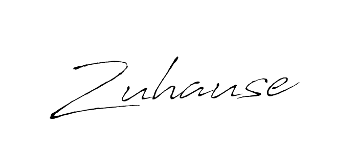 Zuhause stylish signature style. Best Handwritten Sign (Antro_Vectra) for my name. Handwritten Signature Collection Ideas for my name Zuhause. Zuhause signature style 6 images and pictures png