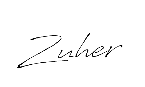 How to make Zuher signature? Antro_Vectra is a professional autograph style. Create handwritten signature for Zuher name. Zuher signature style 6 images and pictures png