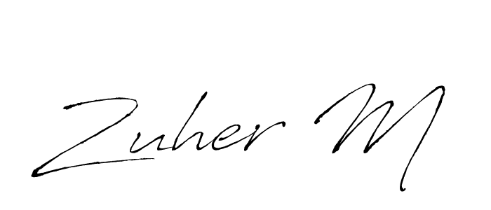 Design your own signature with our free online signature maker. With this signature software, you can create a handwritten (Antro_Vectra) signature for name Zuher M. Zuher M signature style 6 images and pictures png