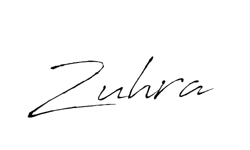 Use a signature maker to create a handwritten signature online. With this signature software, you can design (Antro_Vectra) your own signature for name Zuhra. Zuhra signature style 6 images and pictures png