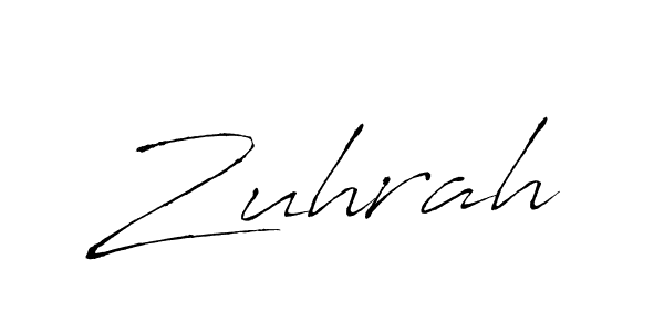 Use a signature maker to create a handwritten signature online. With this signature software, you can design (Antro_Vectra) your own signature for name Zuhrah. Zuhrah signature style 6 images and pictures png