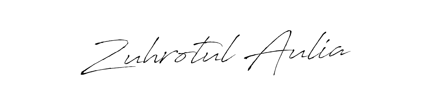 Similarly Antro_Vectra is the best handwritten signature design. Signature creator online .You can use it as an online autograph creator for name Zuhrotul Aulia. Zuhrotul Aulia signature style 6 images and pictures png