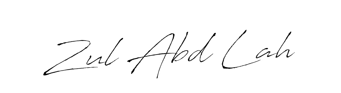 The best way (Antro_Vectra) to make a short signature is to pick only two or three words in your name. The name Zul Abd Lah include a total of six letters. For converting this name. Zul Abd Lah signature style 6 images and pictures png