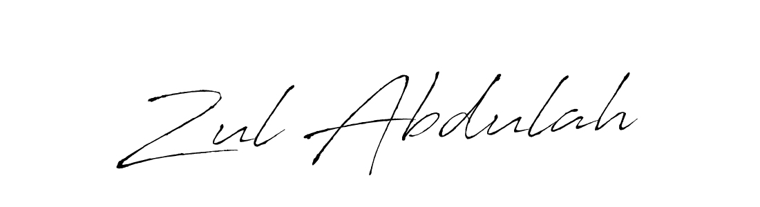Create a beautiful signature design for name Zul Abdulah. With this signature (Antro_Vectra) fonts, you can make a handwritten signature for free. Zul Abdulah signature style 6 images and pictures png