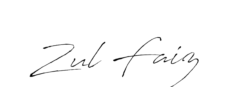Use a signature maker to create a handwritten signature online. With this signature software, you can design (Antro_Vectra) your own signature for name Zul Faiz. Zul Faiz signature style 6 images and pictures png