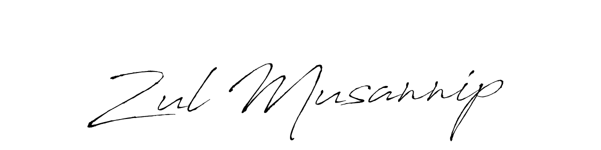 How to make Zul Musannip name signature. Use Antro_Vectra style for creating short signs online. This is the latest handwritten sign. Zul Musannip signature style 6 images and pictures png