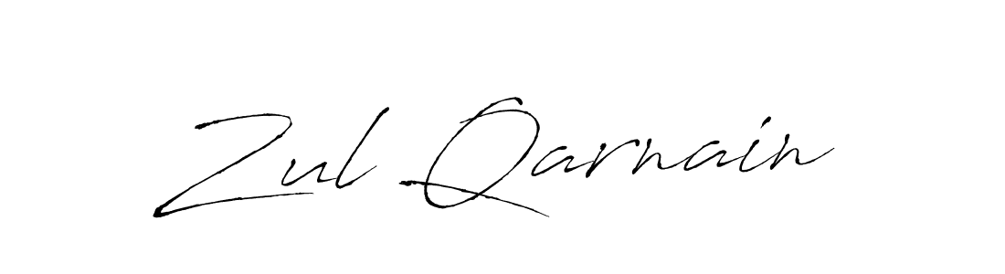 How to make Zul Qarnain name signature. Use Antro_Vectra style for creating short signs online. This is the latest handwritten sign. Zul Qarnain signature style 6 images and pictures png