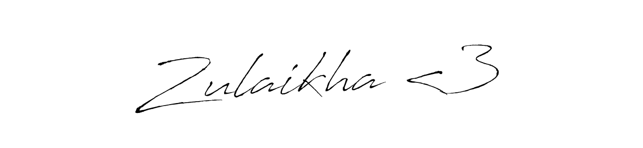 Once you've used our free online signature maker to create your best signature Antro_Vectra style, it's time to enjoy all of the benefits that Zulaikha♡<3 name signing documents. Zulaikha♡<3 signature style 6 images and pictures png