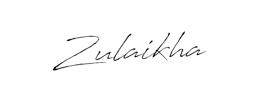 Make a beautiful signature design for name Zulaikha . With this signature (Antro_Vectra) style, you can create a handwritten signature for free. Zulaikha  signature style 6 images and pictures png