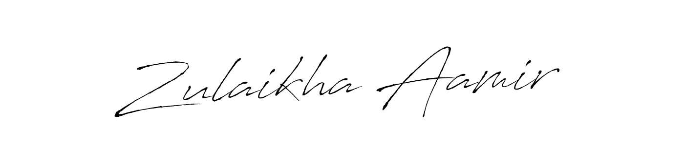 It looks lik you need a new signature style for name Zulaikha Aamir. Design unique handwritten (Antro_Vectra) signature with our free signature maker in just a few clicks. Zulaikha Aamir signature style 6 images and pictures png