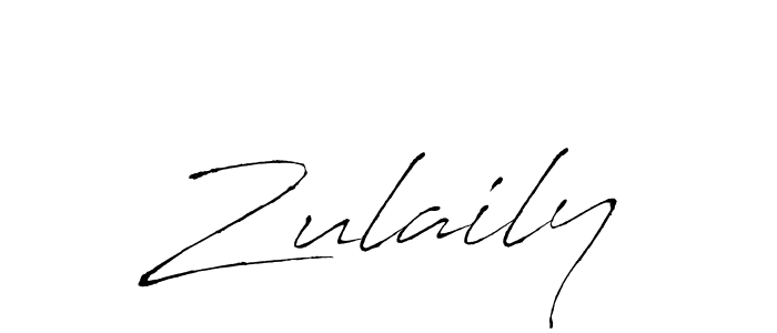 How to make Zulaily name signature. Use Antro_Vectra style for creating short signs online. This is the latest handwritten sign. Zulaily signature style 6 images and pictures png