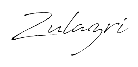 A modern signature idea for name Zulazri using Antro_Vectra font. Clean strokes and elegant curves make it stand out instantly. Zulazri signature style 6 images and pictures png