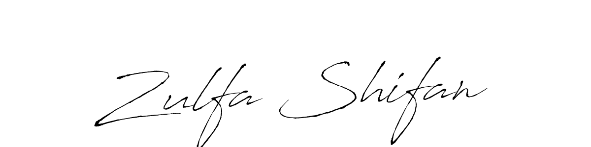 Create a beautiful signature design for name Zulfa Shifan. With this signature (Antro_Vectra) fonts, you can make a handwritten signature for free. Zulfa Shifan signature style 6 images and pictures png