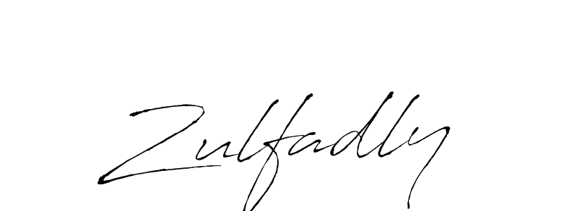 Design your own signature with our free online signature maker. With this signature software, you can create a handwritten (Antro_Vectra) signature for name Zulfadly. Zulfadly signature style 6 images and pictures png