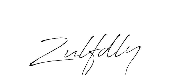 Zulfdly stylish signature style. Best Handwritten Sign (Antro_Vectra) for my name. Handwritten Signature Collection Ideas for my name Zulfdly. Zulfdly signature style 6 images and pictures png