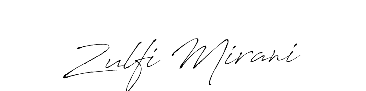 Design your own signature with our free online signature maker. With this signature software, you can create a handwritten (Antro_Vectra) signature for name Zulfi Mirani. Zulfi Mirani signature style 6 images and pictures png