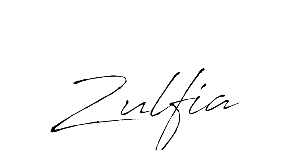 Design your own signature with our free online signature maker. With this signature software, you can create a handwritten (Antro_Vectra) signature for name Zulfia. Zulfia signature style 6 images and pictures png