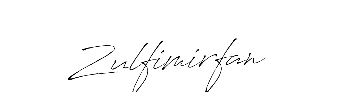 Create a beautiful signature design for name Zulfimirfan. With this signature (Antro_Vectra) fonts, you can make a handwritten signature for free. Zulfimirfan signature style 6 images and pictures png