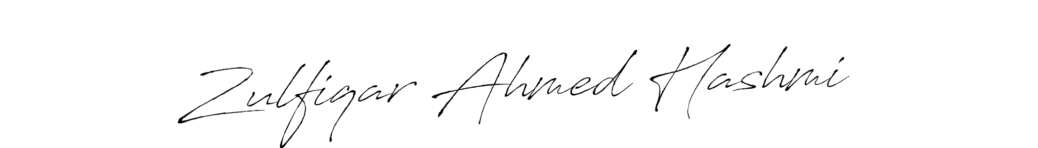 Zulfiqar Ahmed Hashmi stylish signature style. Best Handwritten Sign (Antro_Vectra) for my name. Handwritten Signature Collection Ideas for my name Zulfiqar Ahmed Hashmi. Zulfiqar Ahmed Hashmi signature style 6 images and pictures png