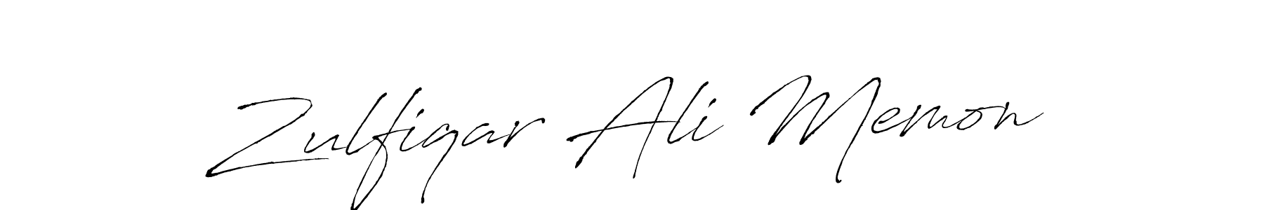 Create a beautiful signature design for name Zulfiqar Ali Memon. With this signature (Antro_Vectra) fonts, you can make a handwritten signature for free. Zulfiqar Ali Memon signature style 6 images and pictures png