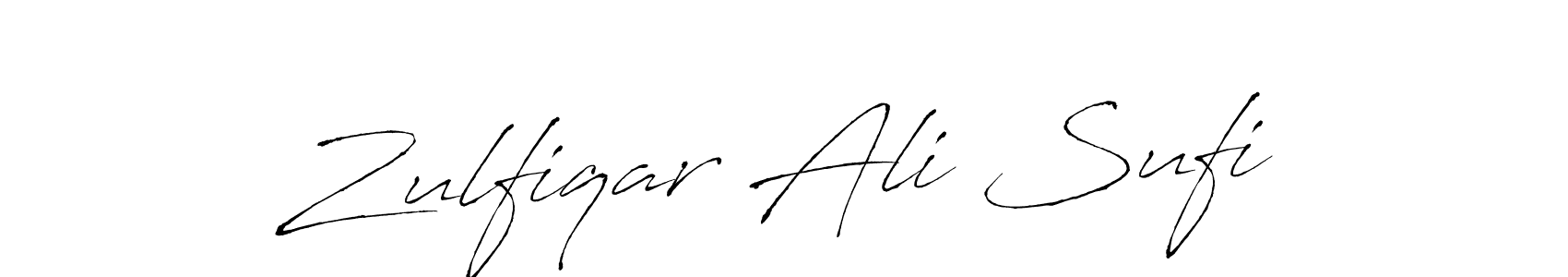 Create a beautiful signature design for name Zulfiqar Ali Sufi. With this signature (Antro_Vectra) fonts, you can make a handwritten signature for free. Zulfiqar Ali Sufi signature style 6 images and pictures png